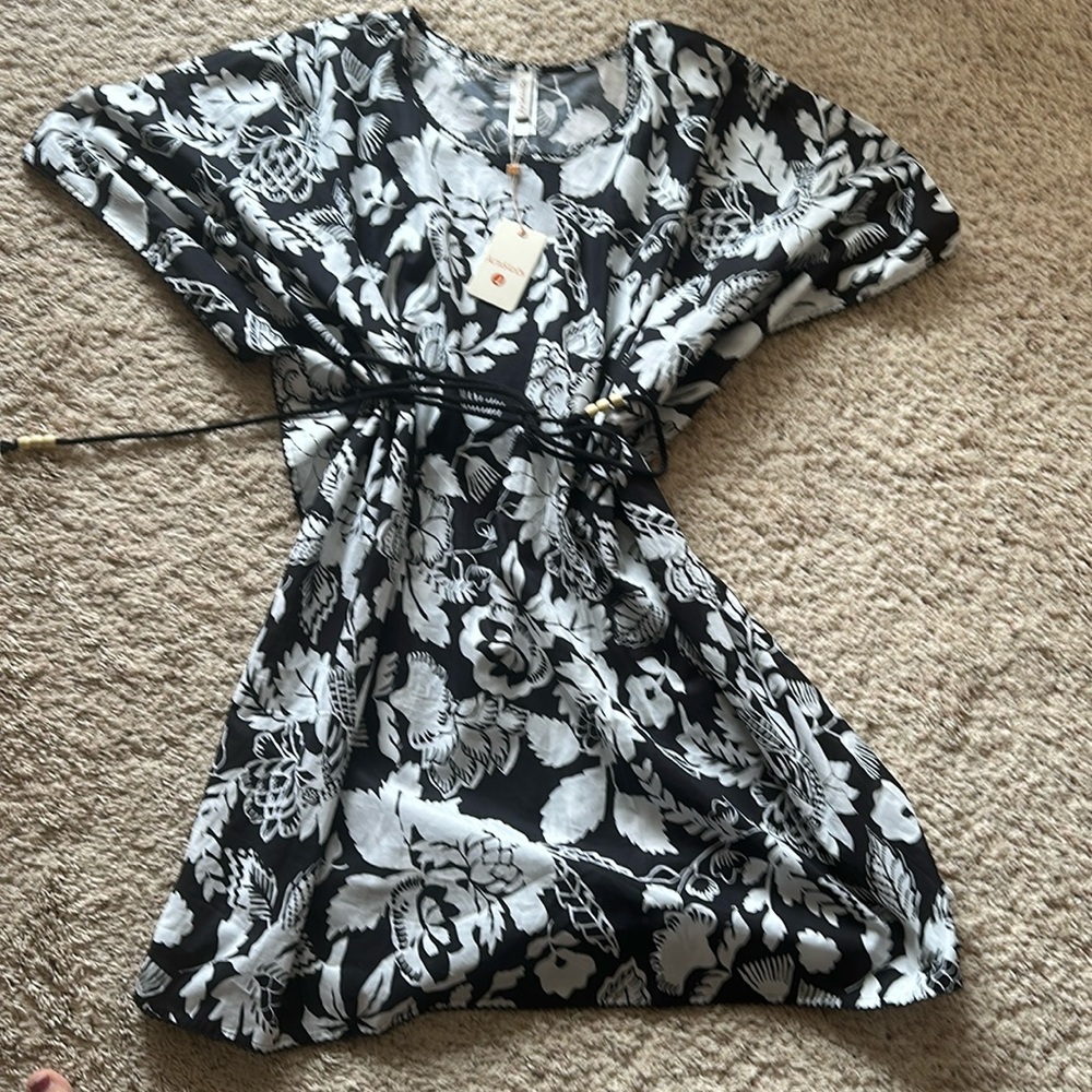 Artesands Cantata Forte Beethoven Mumu Kaftan Swim Cover Sz 12-14 NWT